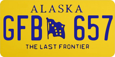 AK license plate GFB657