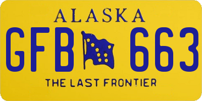 AK license plate GFB663