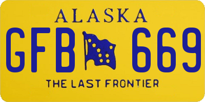 AK license plate GFB669