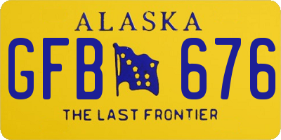 AK license plate GFB676