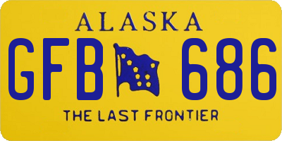 AK license plate GFB686