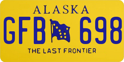 AK license plate GFB698