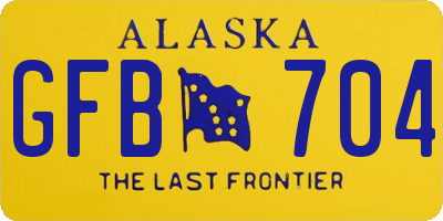 AK license plate GFB704