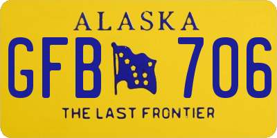 AK license plate GFB706