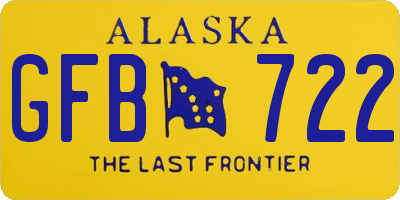 AK license plate GFB722