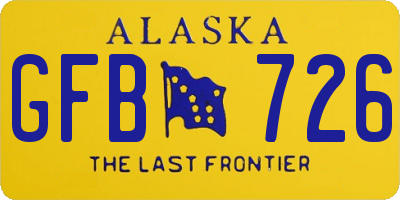 AK license plate GFB726