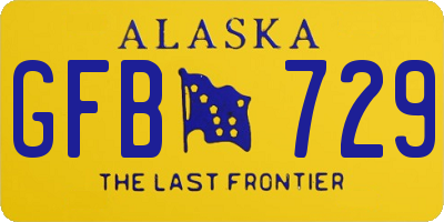 AK license plate GFB729