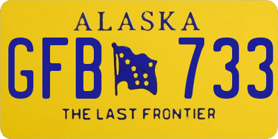 AK license plate GFB733