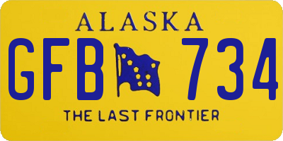 AK license plate GFB734