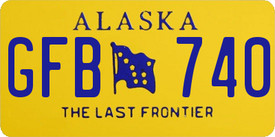 AK license plate GFB740