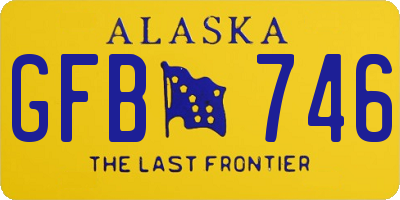 AK license plate GFB746