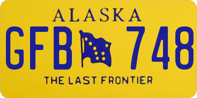 AK license plate GFB748