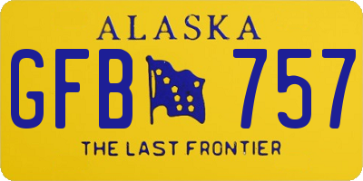 AK license plate GFB757