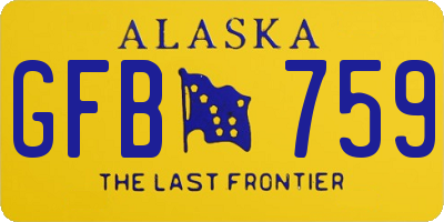 AK license plate GFB759