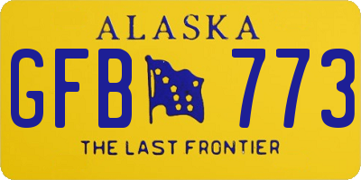 AK license plate GFB773