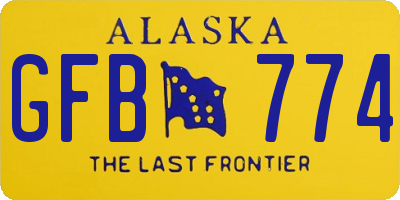 AK license plate GFB774