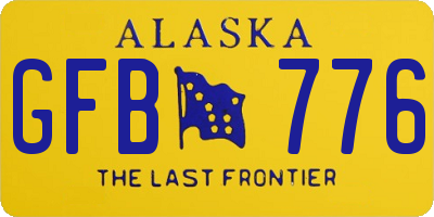 AK license plate GFB776