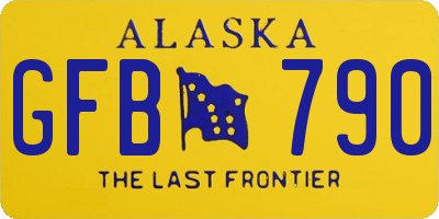 AK license plate GFB790
