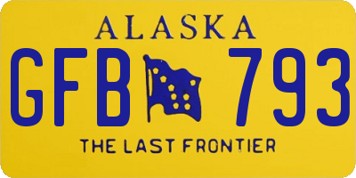 AK license plate GFB793