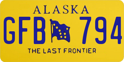 AK license plate GFB794