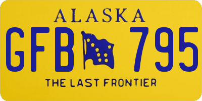 AK license plate GFB795