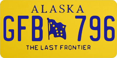 AK license plate GFB796