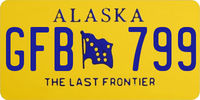 AK license plate GFB799