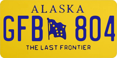 AK license plate GFB804
