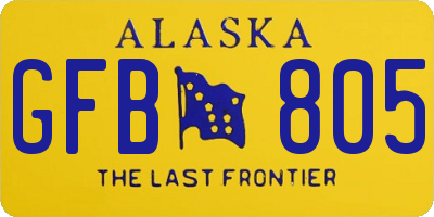 AK license plate GFB805