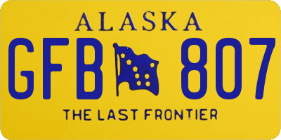 AK license plate GFB807