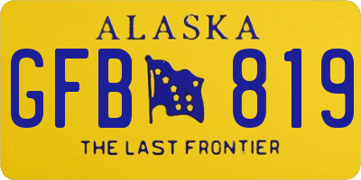 AK license plate GFB819