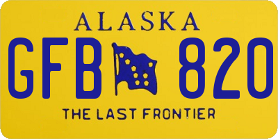 AK license plate GFB820