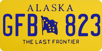 AK license plate GFB823