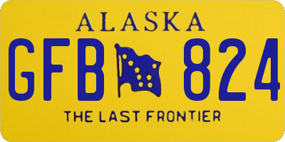 AK license plate GFB824