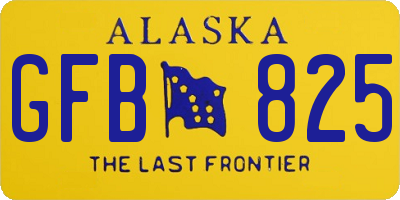 AK license plate GFB825
