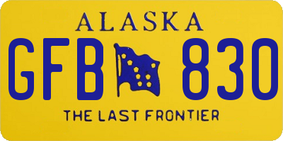 AK license plate GFB830