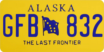 AK license plate GFB832