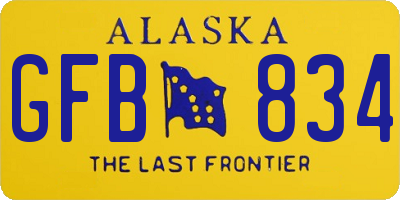 AK license plate GFB834
