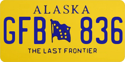 AK license plate GFB836