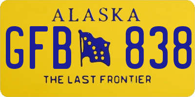 AK license plate GFB838