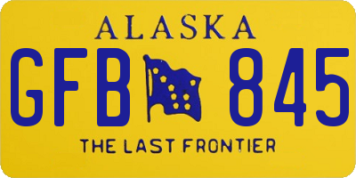 AK license plate GFB845