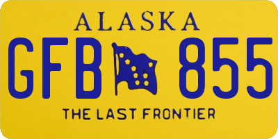 AK license plate GFB855