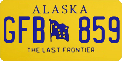AK license plate GFB859