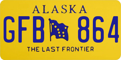 AK license plate GFB864