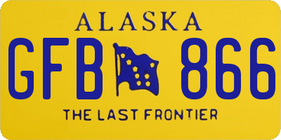 AK license plate GFB866