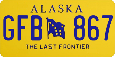 AK license plate GFB867