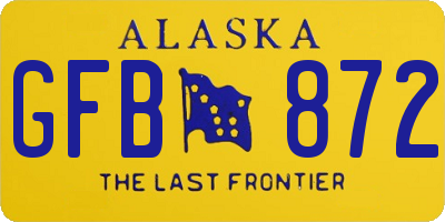 AK license plate GFB872