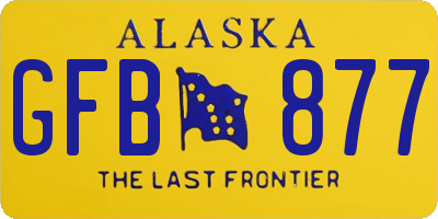 AK license plate GFB877