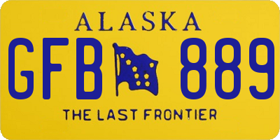 AK license plate GFB889