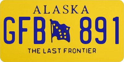 AK license plate GFB891
